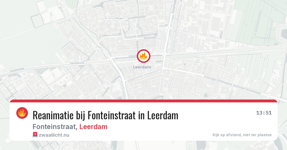 Reanimatie bij Fonteinstraat in Leerdam — 2 mei 2026