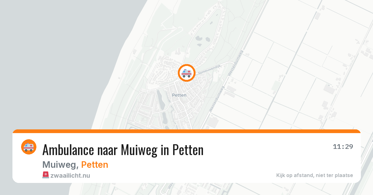 Ambulance naar Muiweg in Petten — 16 jul 2026