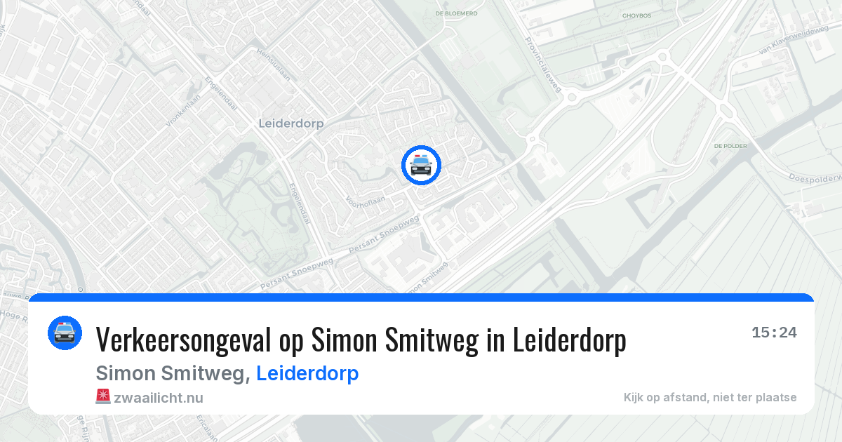 Verkeersongeval op Simon Smitweg in Leiderdorp — 8 jun 2026