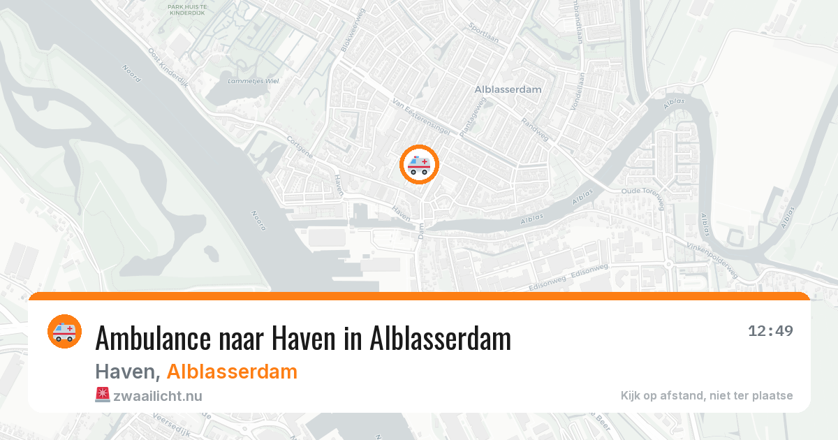 Ambulance naar Haven in Alblasserdam — 30 mrt 2026