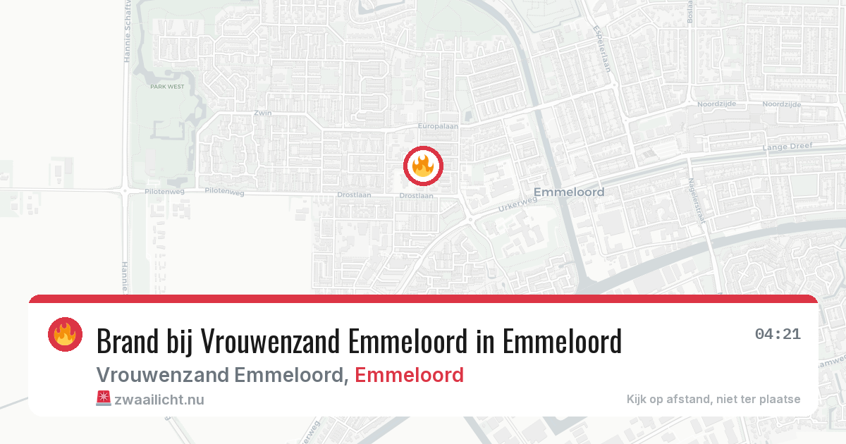 Brand bij Vrouwenzand Emmeloord in Emmeloord — 19 mei 2026