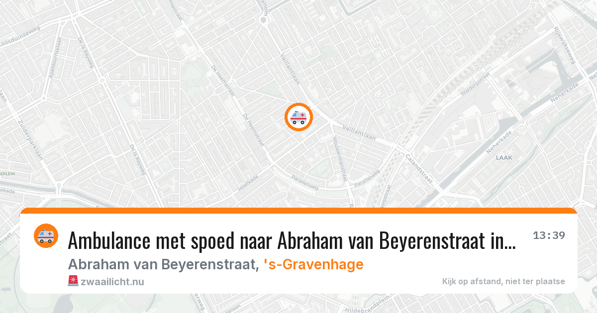 Ambulance met spoed naar Abraham van Beyerenstraat in 's-Gravenhage — 22 apr 2026