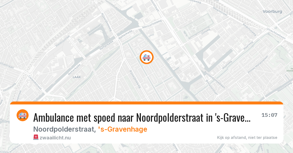 Ambulance met spoed naar Noordpolderstraat in 's-Gravenhage — 19 jul 2026