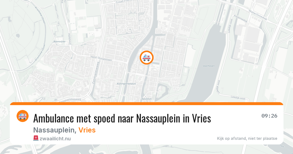 Ambulance met spoed naar Nassauplein in Vries — 30 jan 2026