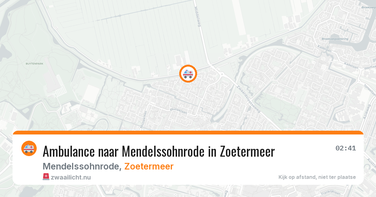 Ambulance naar Mendelssohnrode in Zoetermeer — 26 jul 2026