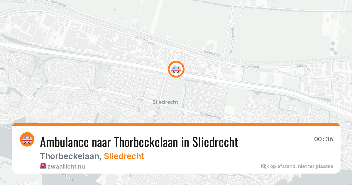 Ambulance naar Thorbeckelaan in Sliedrecht — 8 apr 2026