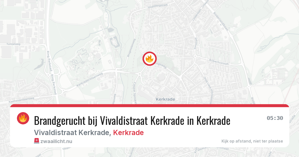 Brandgerucht bij Vivaldistraat Kerkrade in Kerkrade — 21 jul 2026