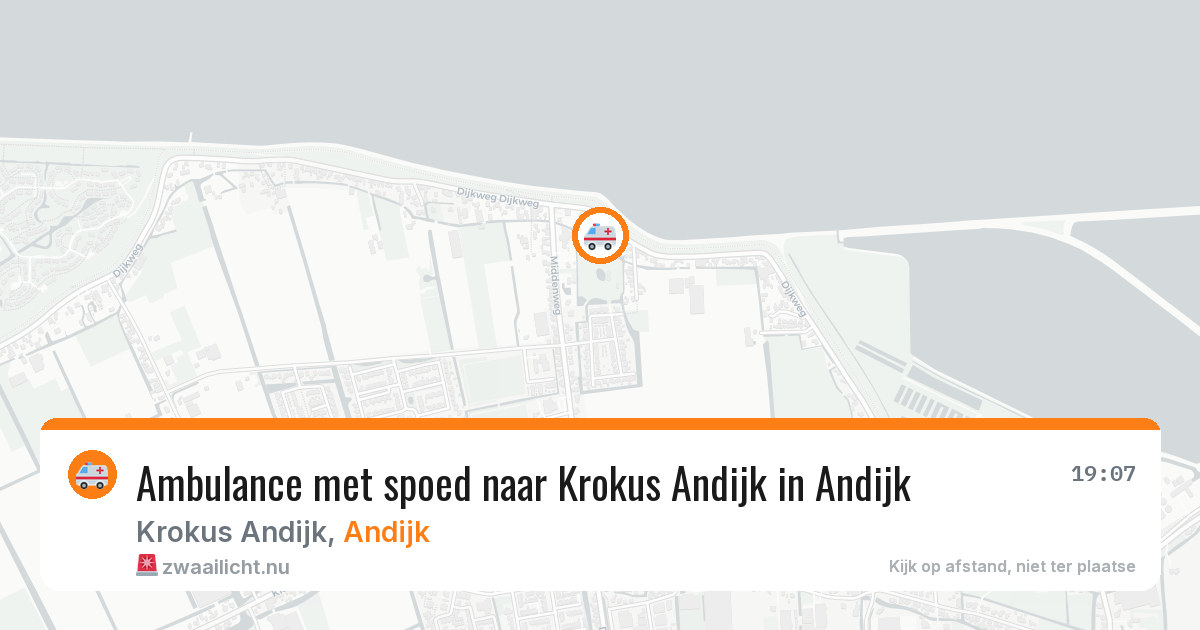 Ambulance met spoed naar Krokus Andijk in Andijk — 13 mei 2026