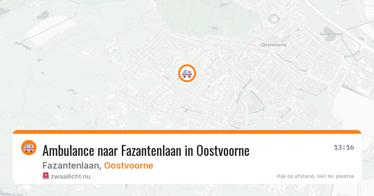 Ambulance naar Fazantenlaan in Oostvoorne — 14 jul 2026