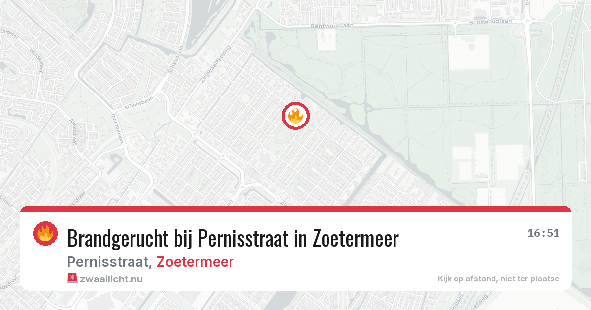 Brandgerucht bij Pernisstraat in Zoetermeer — 29 mei 2026