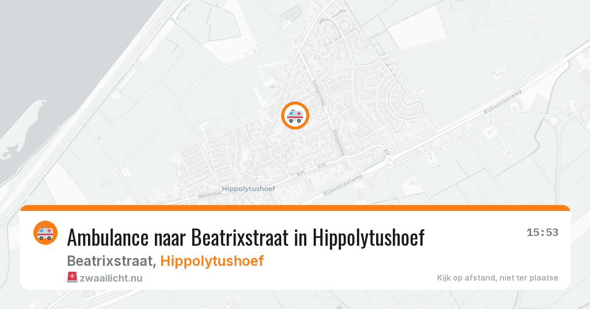 Ambulance naar Beatrixstraat in Hippolytushoef — 12 mei 2026