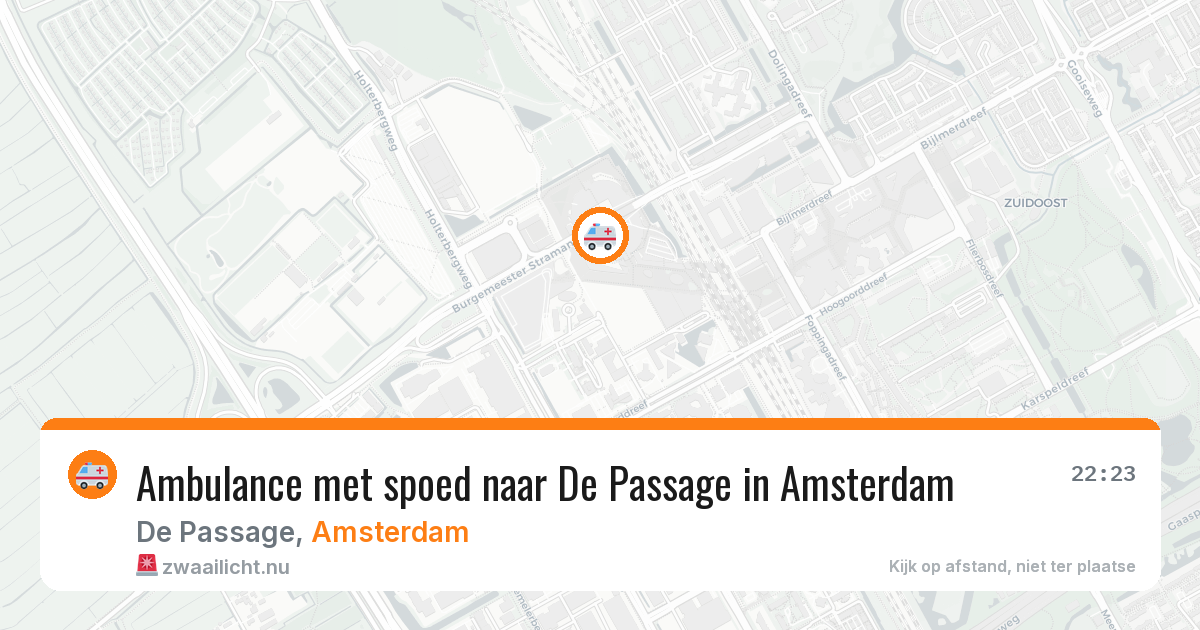 Ambulance met spoed naar De Passage in Amsterdam — 19 mrt 2026