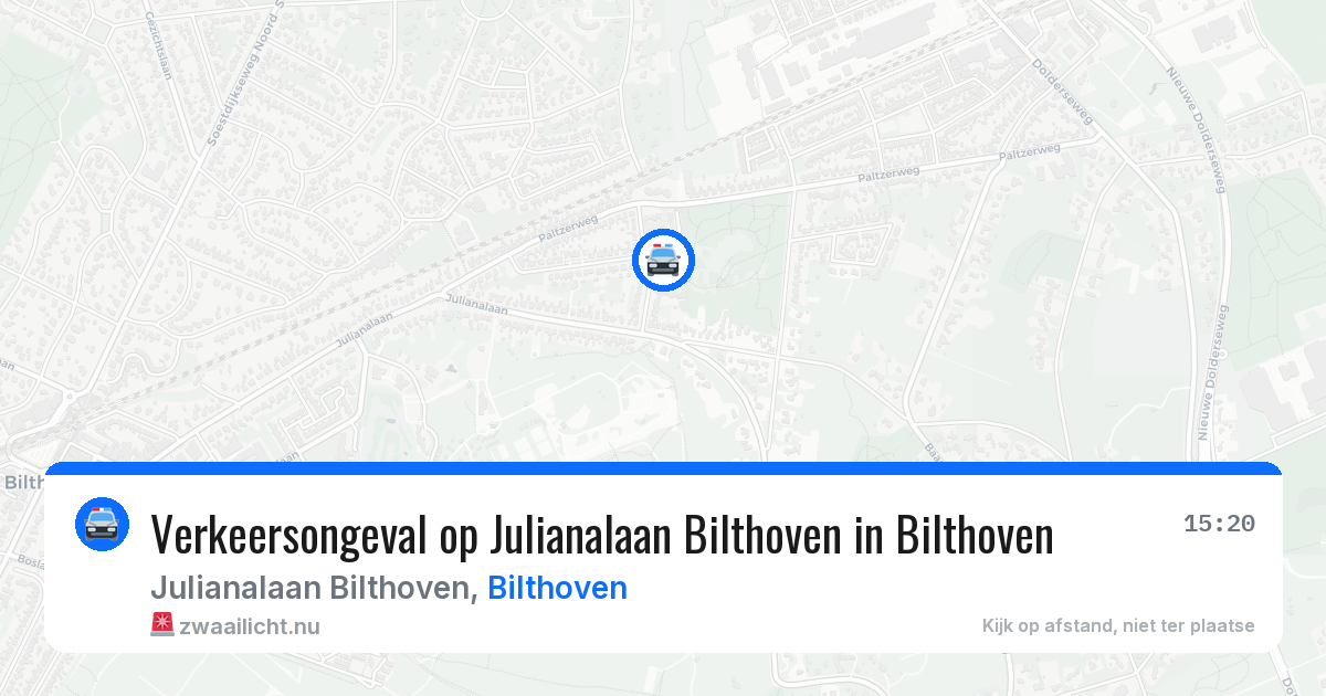 Verkeersongeval op Julianalaan Bilthoven in Bilthoven — 24 jan 2026