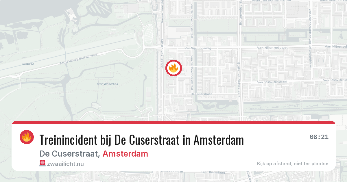 Treinincident bij De Cuserstraat in Amsterdam — 25 mrt 2026