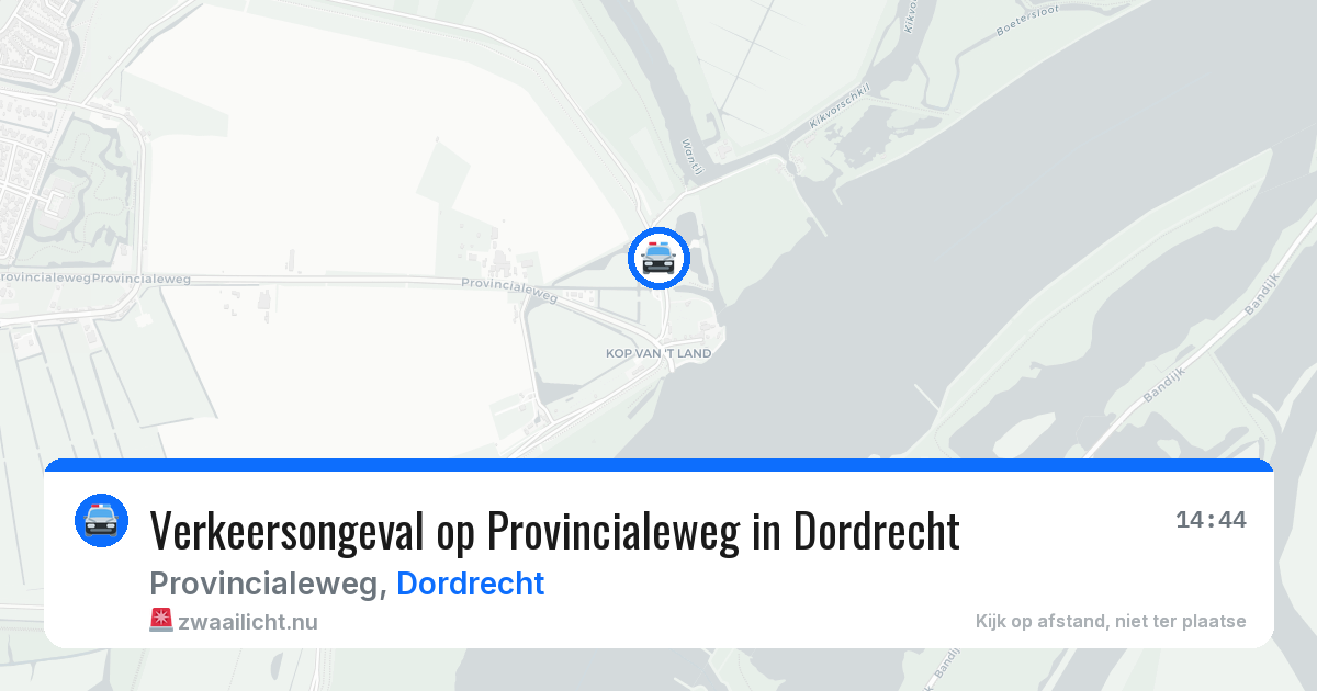 Verkeersongeval op Provincialeweg in Dordrecht — 19 mrt 2026