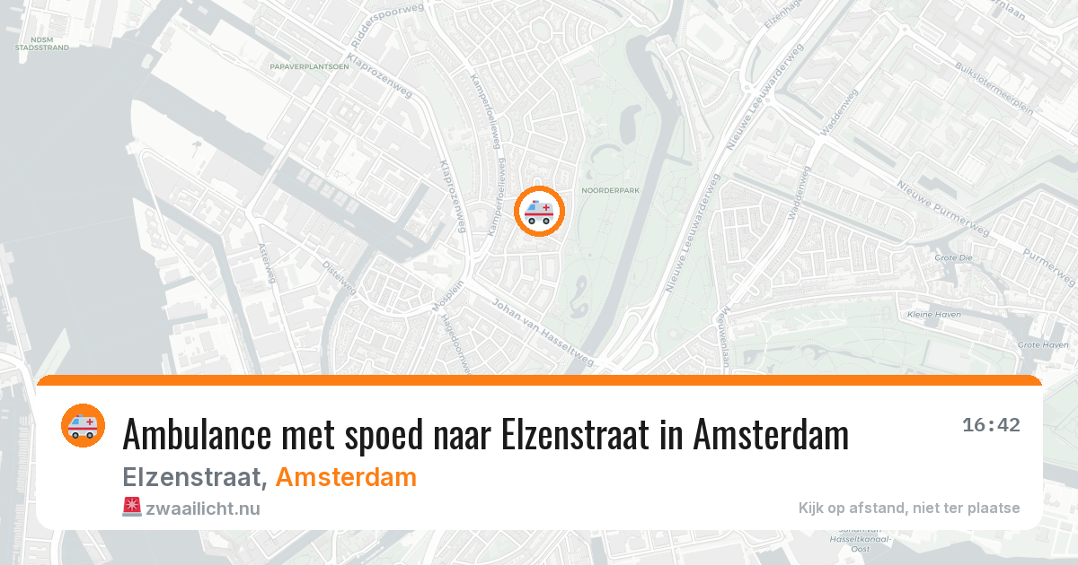 Ambulance met spoed naar Elzenstraat in Amsterdam — 27 mei 2026