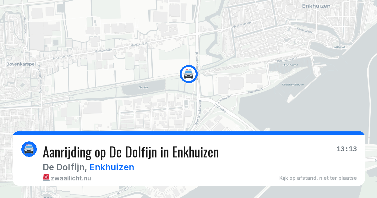 Aanrijding op De Dolfijn in Enkhuizen — 17 mrt 2026