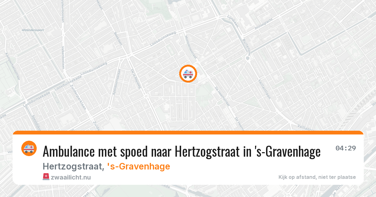 Ambulance met spoed naar Hertzogstraat in 's-Gravenhage — 19 mei 2026