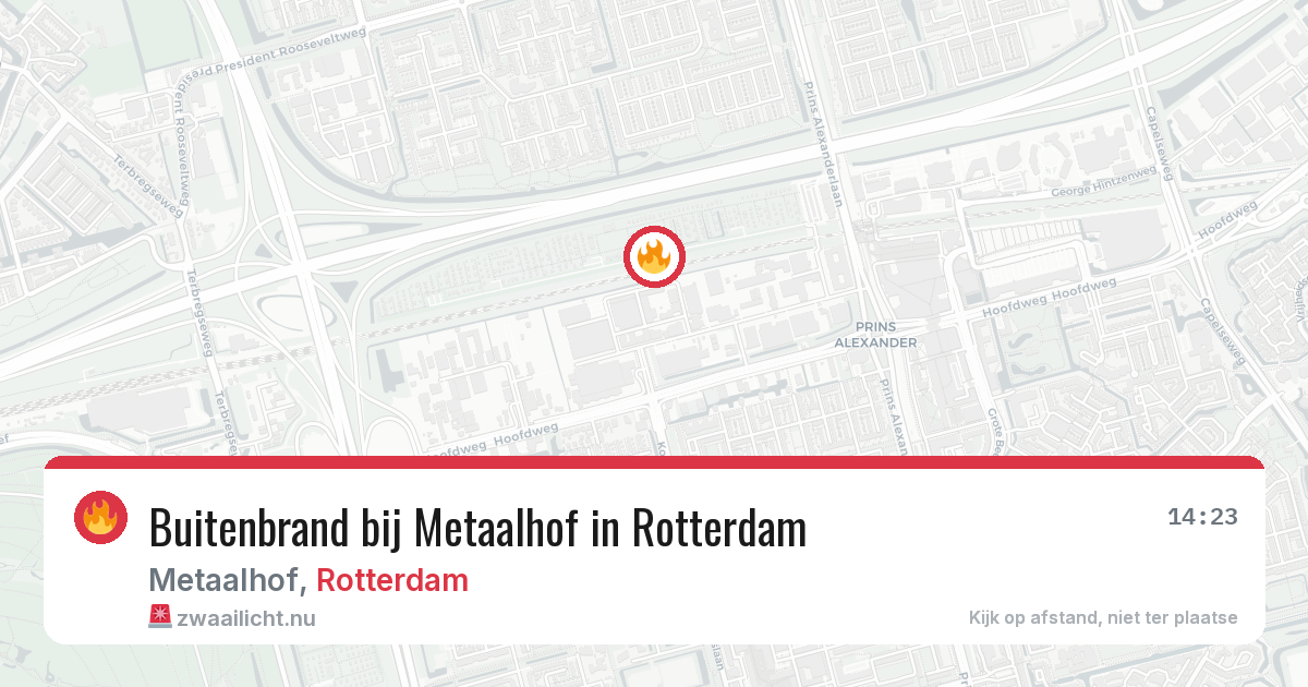 Buitenbrand bij Metaalhof in Rotterdam — 16 mei 2026