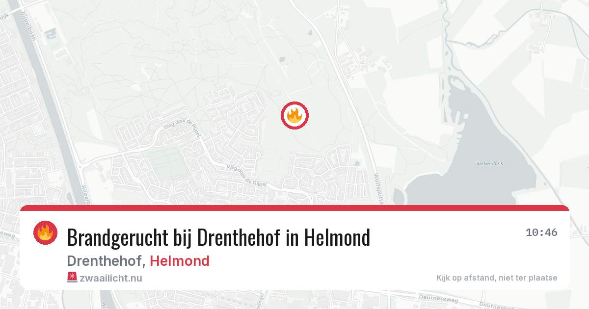 Brandgerucht bij Drenthehof in Helmond — 25 jul 2026