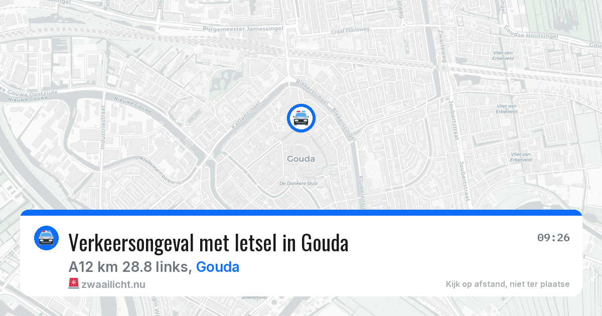 Verkeersongeval met letsel in Gouda — 28 jan 2026