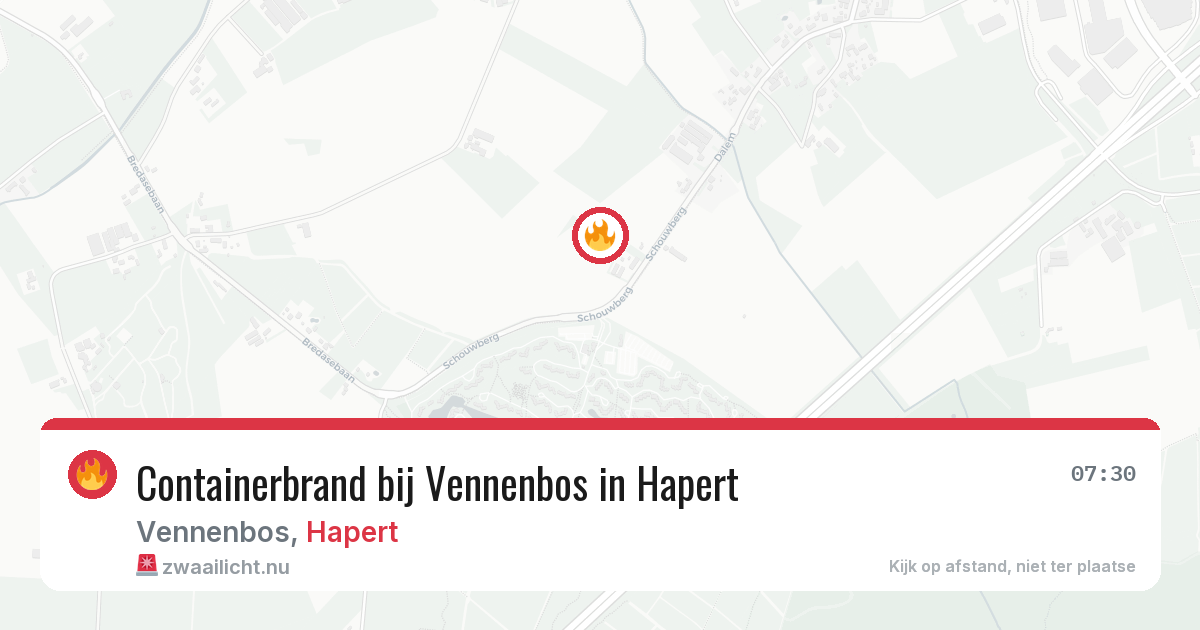Containerbrand bij Vennenbos in Hapert — 3 apr 2026