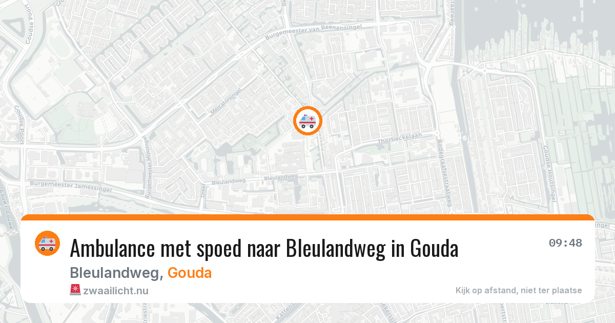 Ambulance met spoed naar Bleulandweg in Gouda — 20 jan 2026