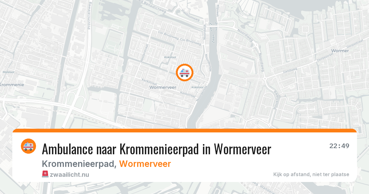 Ambulance naar Krommenieerpad in Wormerveer — 21 jul 2026