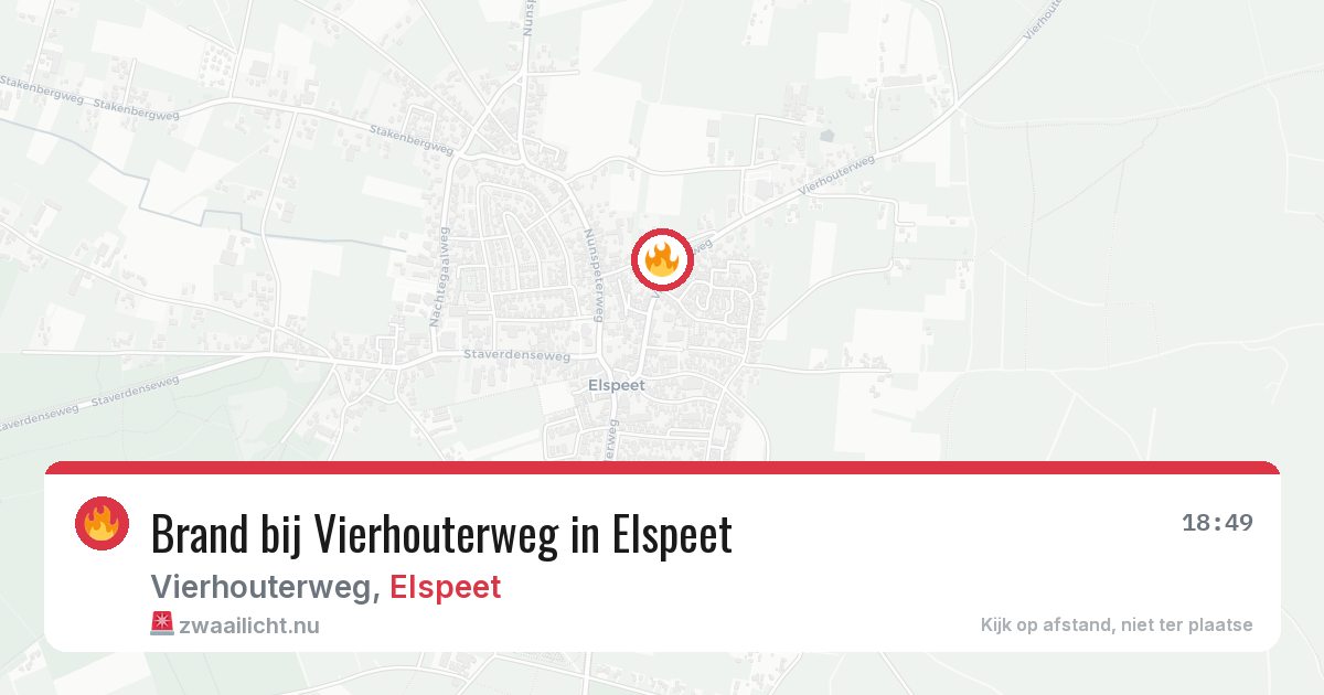Brand bij Vierhouterweg in Elspeet — 27 apr 2026