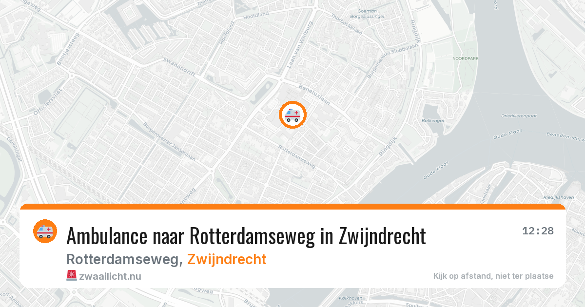 Ambulance naar Rotterdamseweg in Zwijndrecht — 15 jul 2026