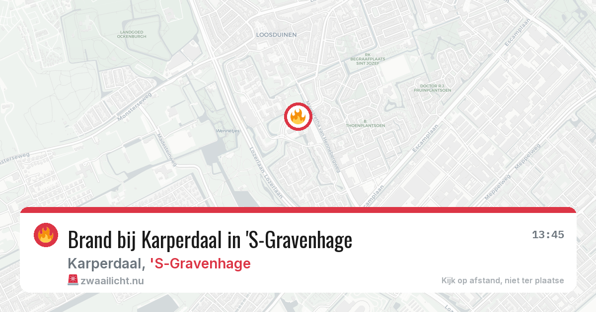 Brand bij Karperdaal in 'S-Gravenhage — 3 jun 2026