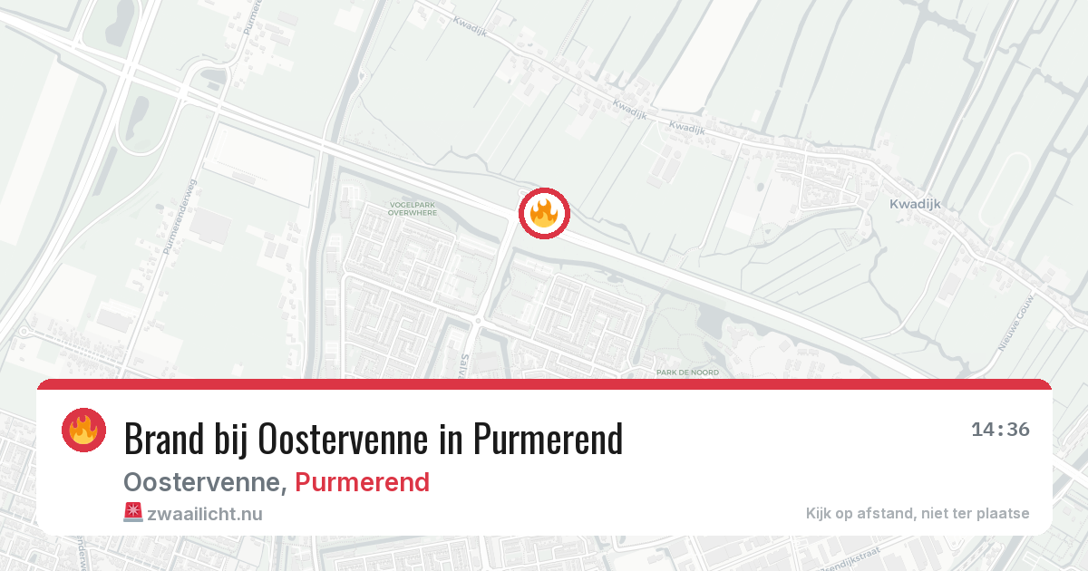 Brand bij Oostervenne in Purmerend — 28 mrt 2026
