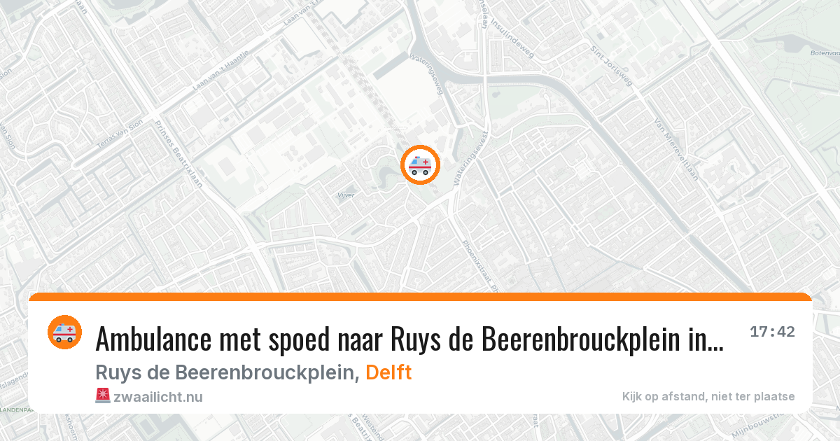 Ambulance met spoed naar Ruys de Beerenbrouckplein in Delft — 15 jul 2026