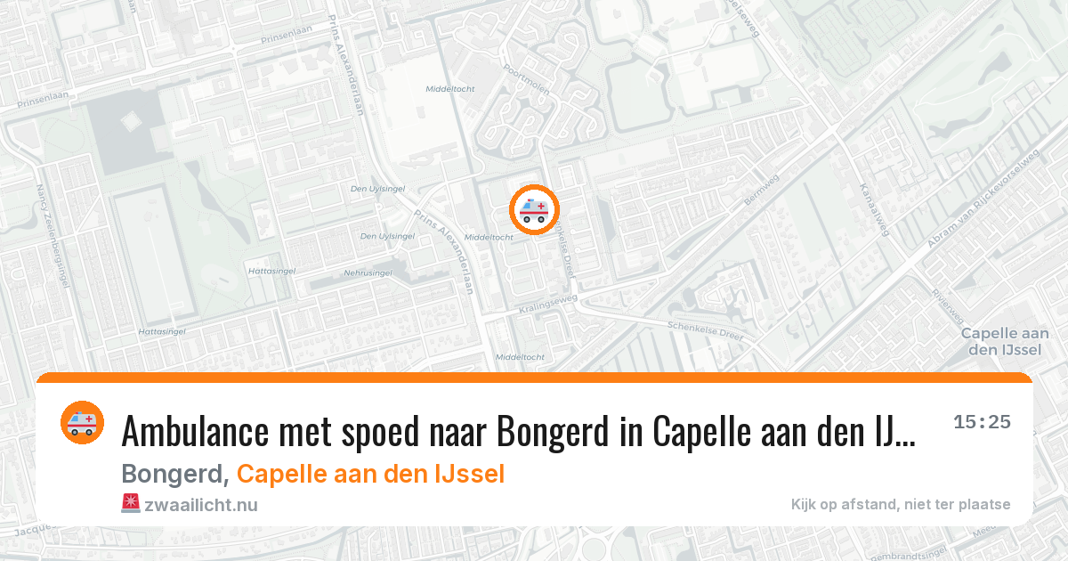 Ambulance met spoed naar Bongerd in Capelle aan den IJssel — 23 mrt 2026