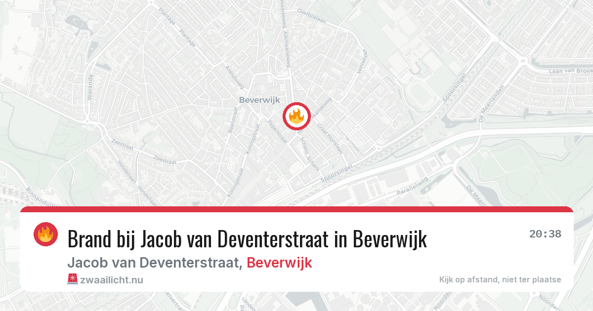 Brand bij Jacob van Deventerstraat in Beverwijk — 18 jul 2026