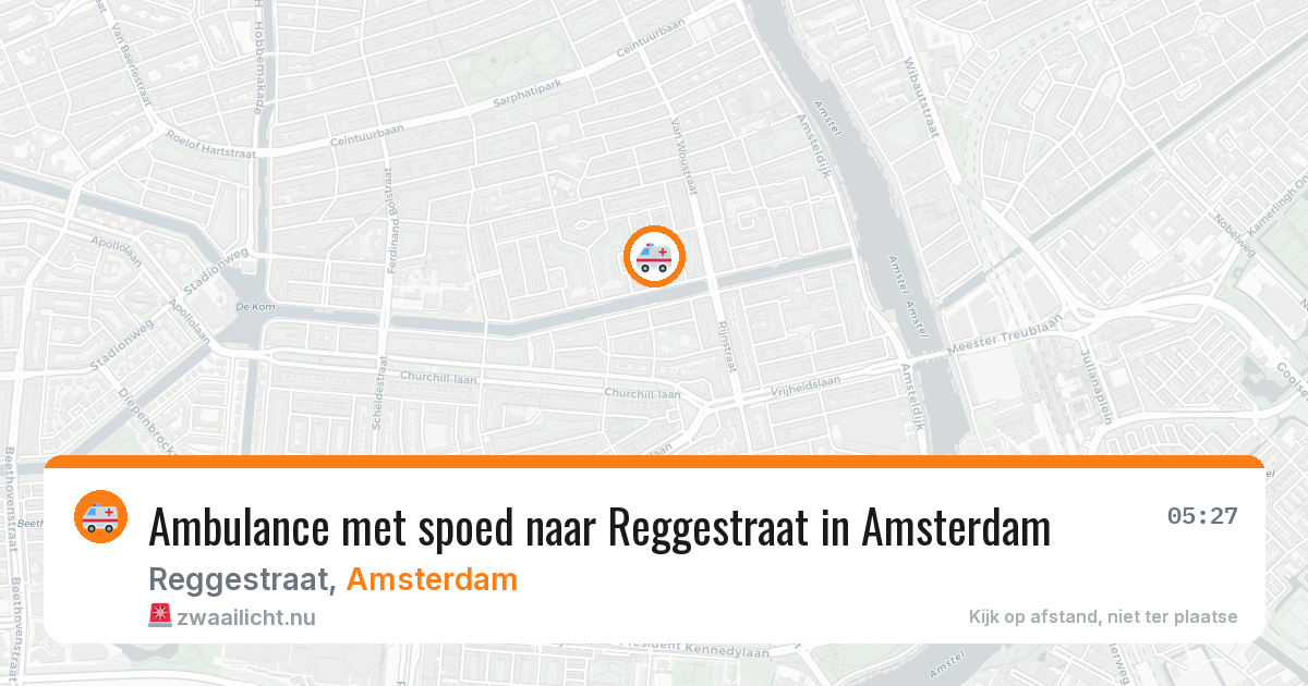 Ambulance met spoed naar Reggestraat in Amsterdam — 1 jun 2026