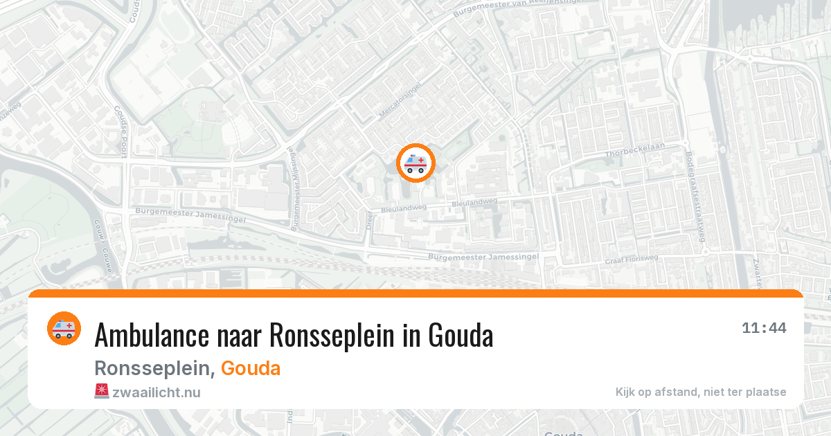 Ambulance naar Ronsseplein in Gouda — 29 mei 2026