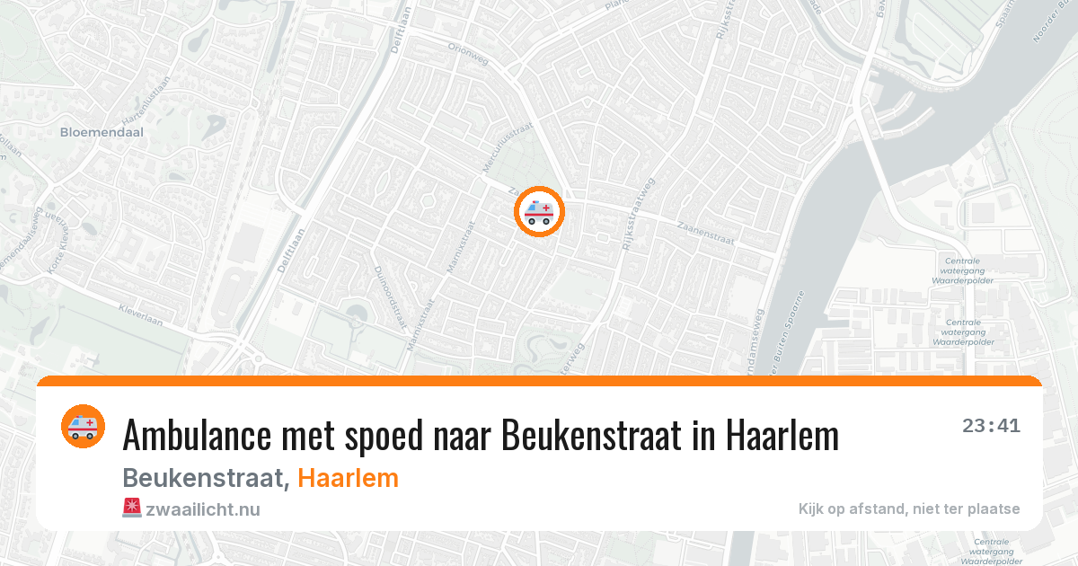 Ambulance met spoed naar Beukenstraat in Haarlem — 19 jul 2026