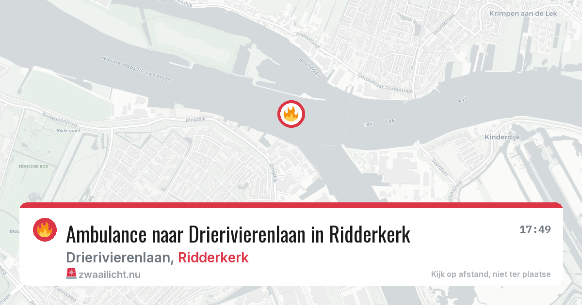 Ambulance naar Drierivierenlaan in Ridderkerk — 26 mei 2026