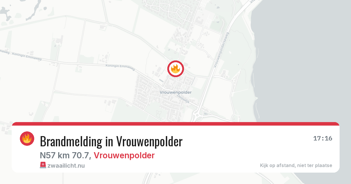 Brandmelding in Vrouwenpolder — 26 jul 2026