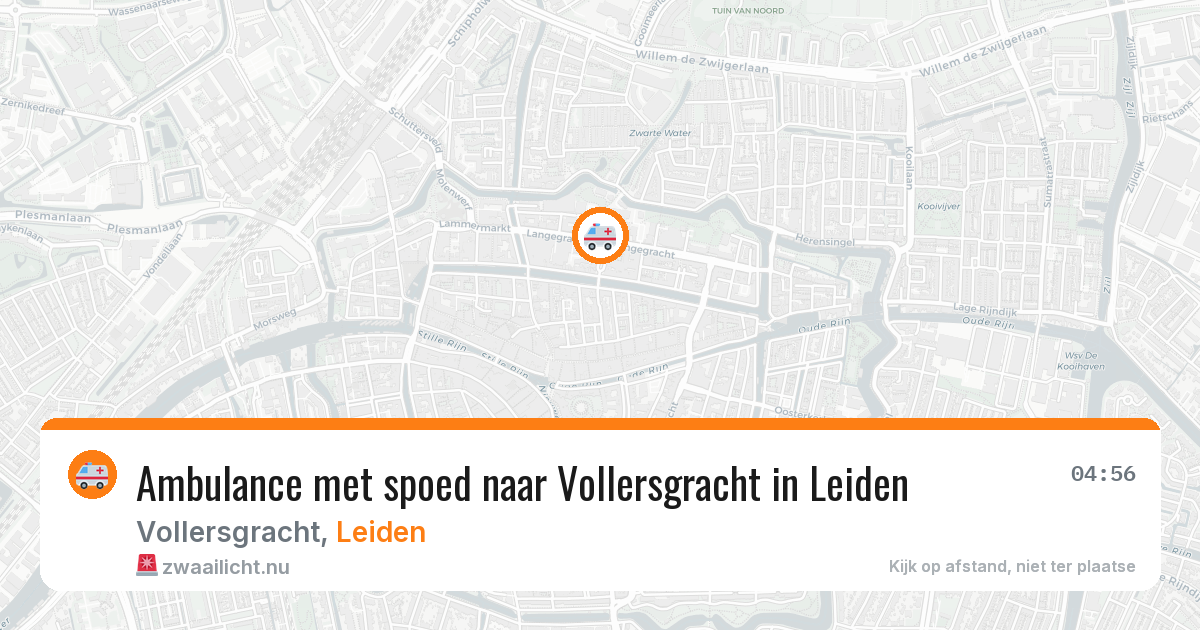 Ambulance met spoed naar Vollersgracht in Leiden — 11 jul 2026