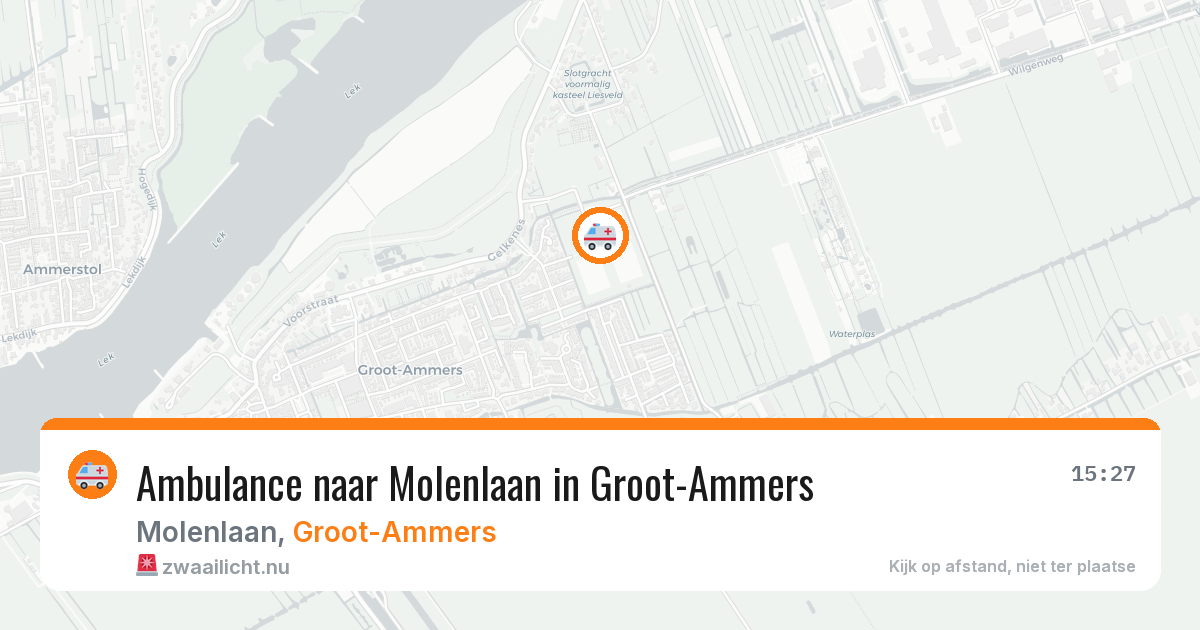 Ambulance naar Molenlaan in Groot-Ammers — 25 jul 2026