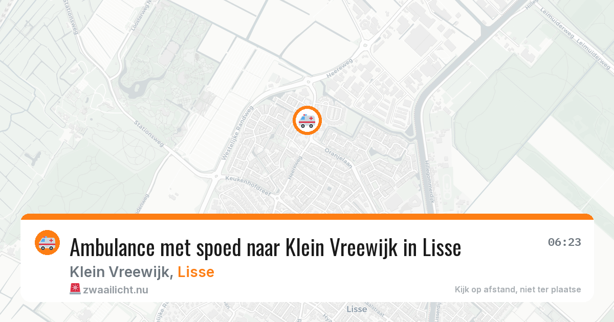 Ambulance met spoed naar Klein Vreewijk in Lisse — 7 apr 2026
