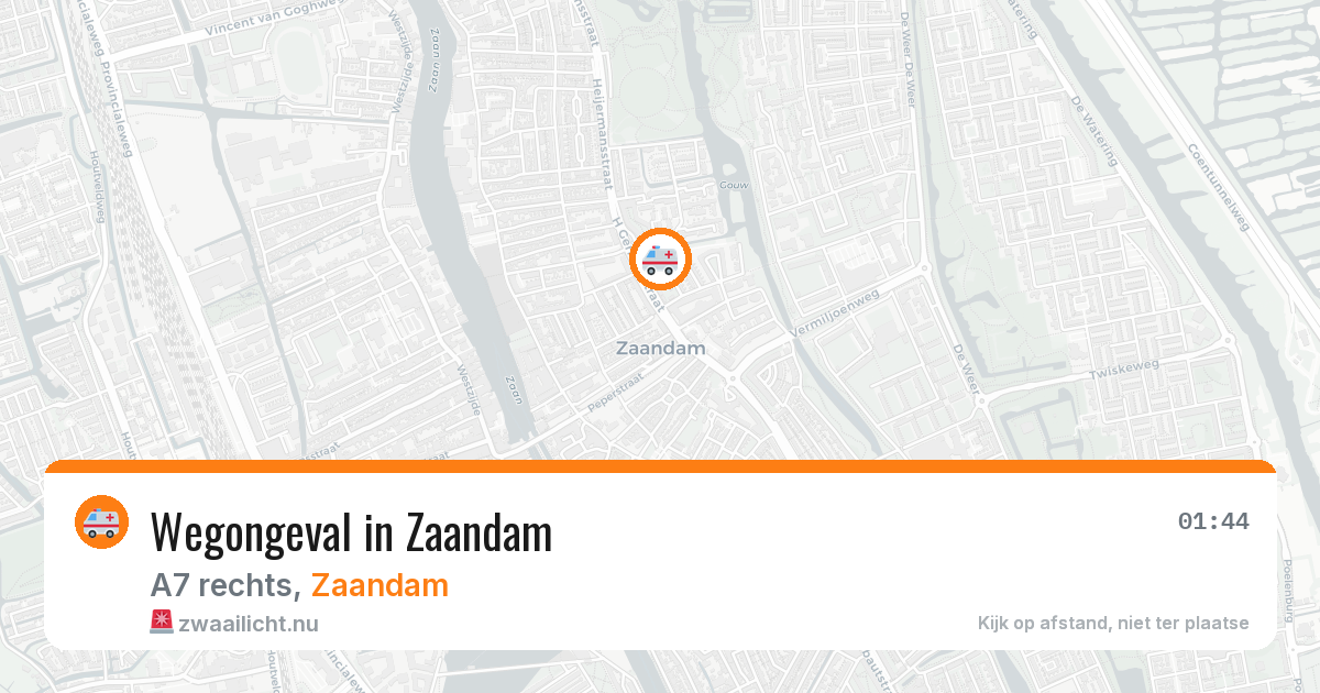 Wegongeval in Zaandam — 11 jul 2026