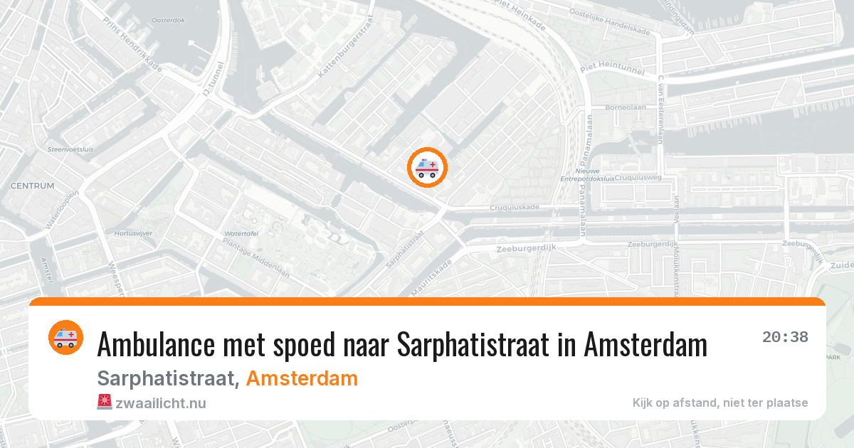 Ambulance met spoed naar Sarphatistraat in Amsterdam — 20 mrt 2026