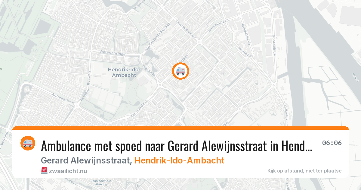 Ambulance met spoed naar Gerard Alewijnsstraat in Hendrik-Ido-Ambacht — 24 apr 2026