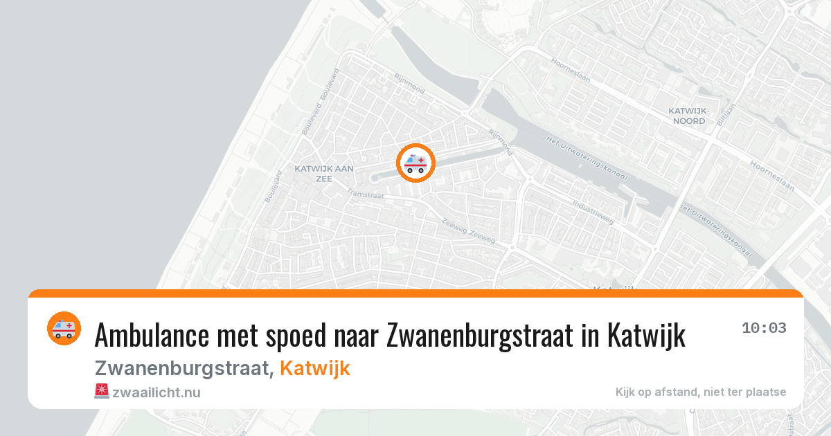 Ambulance met spoed naar Zwanenburgstraat in Katwijk — 21 feb 2026