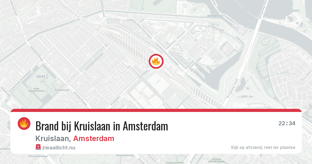 Brand bij Kruislaan in Amsterdam — 7 apr 2026