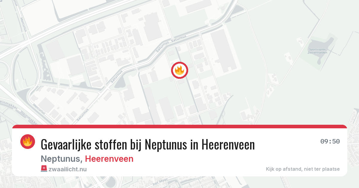 Gevaarlijke stoffen bij Neptunus in Heerenveen — 12 feb 2026