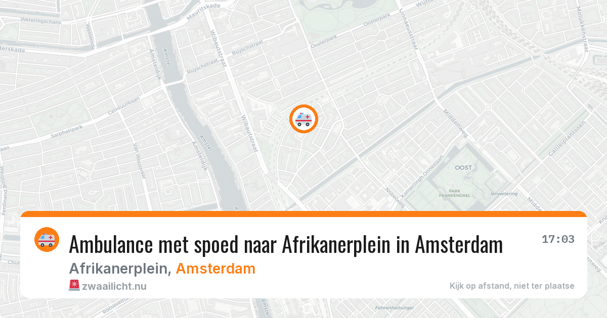Ambulance met spoed naar Afrikanerplein in Amsterdam — 20 mei 2026